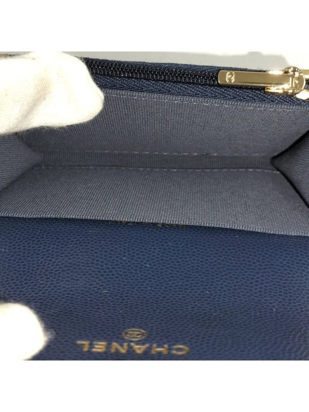 Chanel Coin Case Card Navy